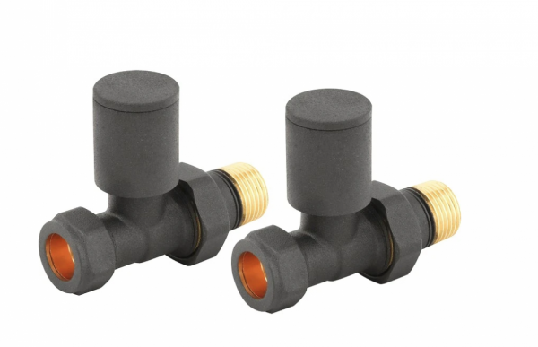 Radiator Valves Man. Round | Straight | Anthracite